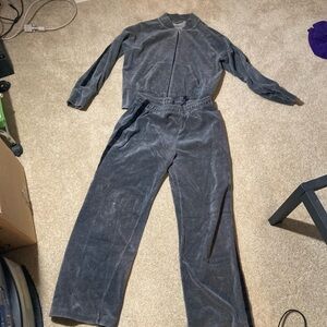 Women's Gray Velour Tracksuit